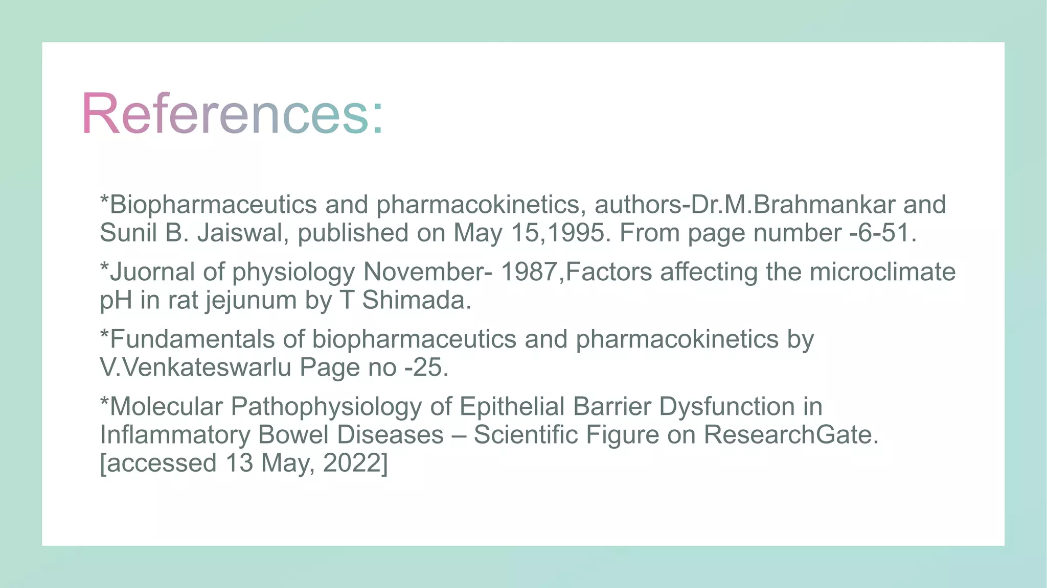 Properties of GI tract, pH partition hypothesis 