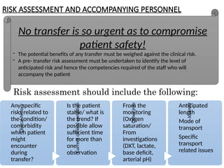 Patient Transfer Risk Assessment Tool Transport of Critically Ill Patients.pptx