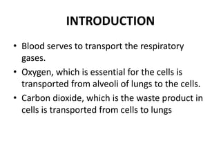 Transport of o2 & co2 | PPTX