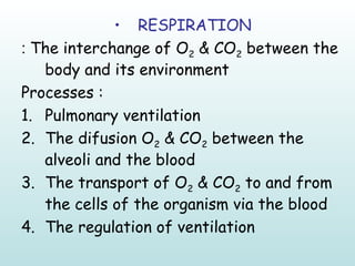 O2 Transport Vent Transport of Oxygen and Carbon Dioxide lecture note for midwifery ...