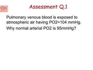 Normal Po2 Rv Transport of oxygen in the blood | PPT