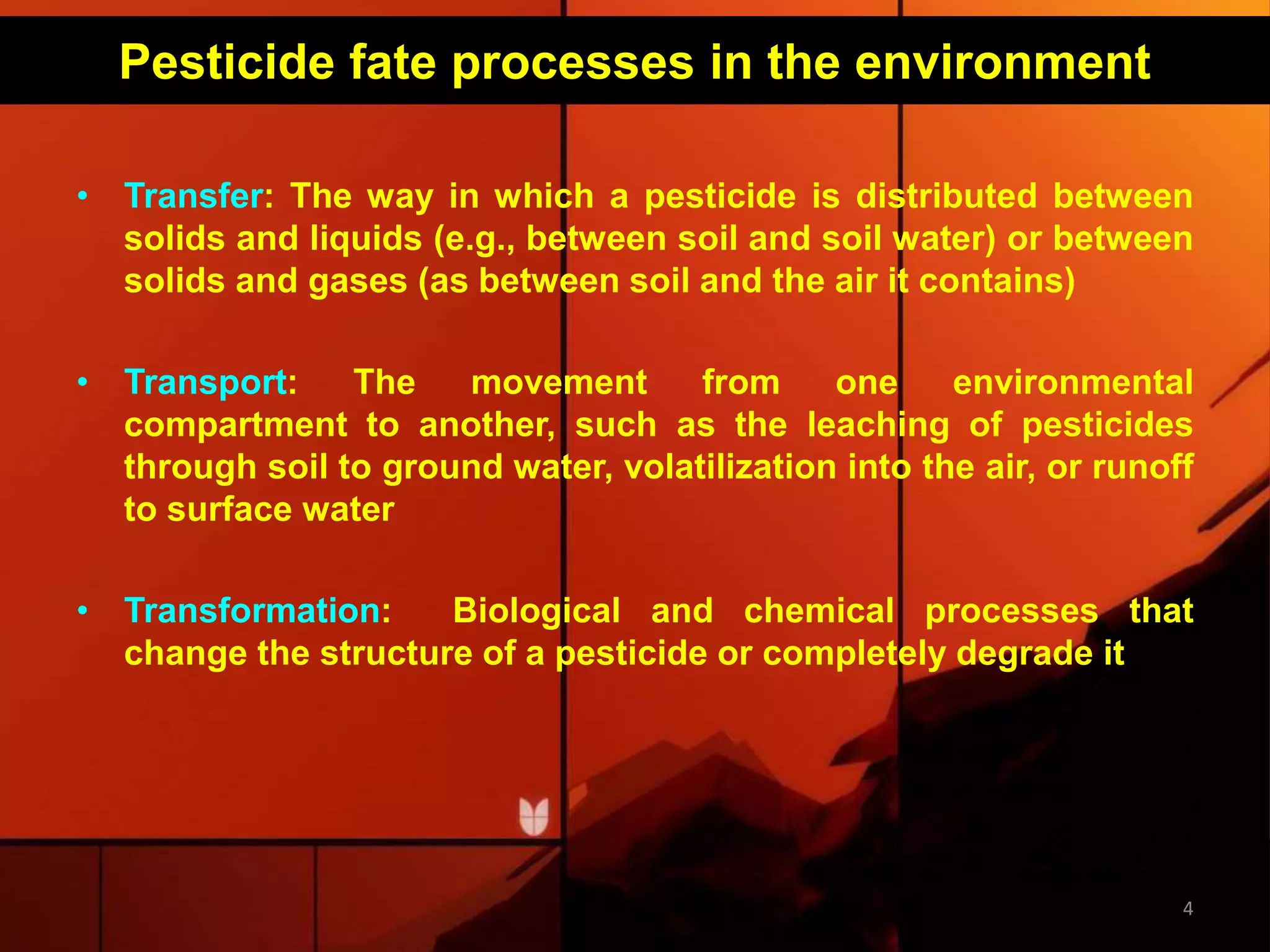 Transport of pesticides in environment | PPTX | Science
