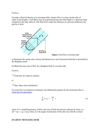 Transport phenomena Solved problems | PDF