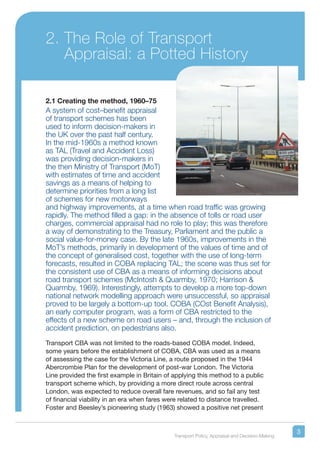 Transport policy appraisal and decision making | PDF