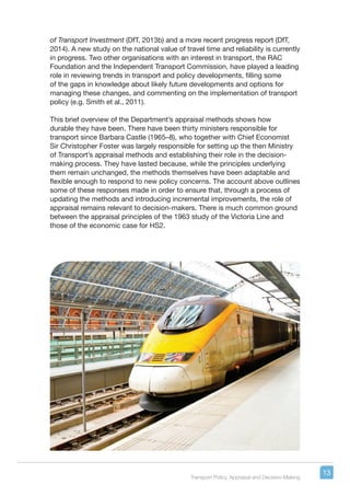 Transport policy appraisal and decision making | PDF