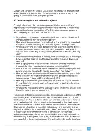 Transport policy appraisal and decision making | PDF