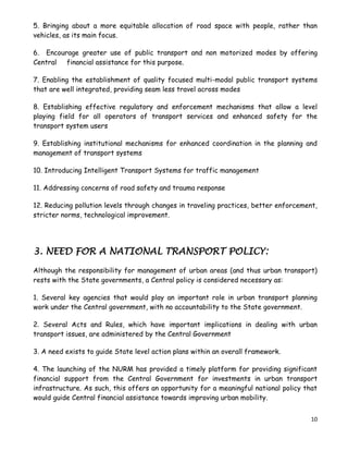 Transport policy in india | DOCX