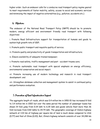 Transport policy in india | DOCX