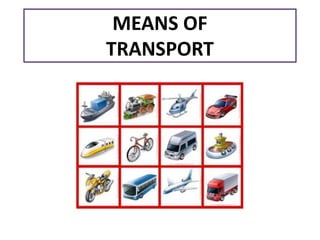 MEANS OF
TRANSPORT
 