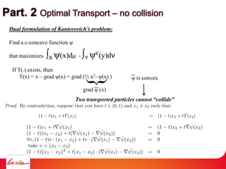 Part. 2 Optimal Transport – no collision
If T(.) exists, then
T(x) = x – grad ψ(x) = grad (½ x2- ψ(x) )
{grad ψ (x)
Dual f...