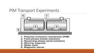 Transport studies of metal ions using polymer inclusion | PPTX
