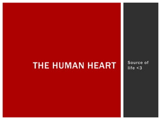 THE HUMAN HEART Source of
life <3
 