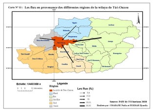 49
Chapitre III : La mobilité et le transport dans la ville de Tizi-OuzouCarte N° 11 :
 