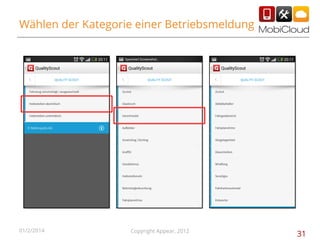 Wählen der Kategorie einer Betriebsmeldung

01/2/2014

Copyright Appear, 2012

31

 