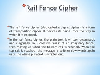 Transposition cipher techniques | PPTX