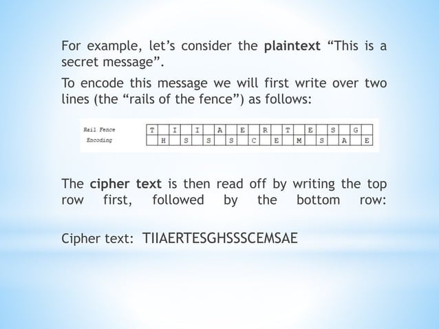 Transposition cipher techniques | PPTX