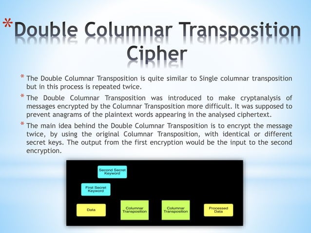 Transposition cipher techniques | PPTX