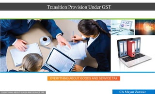 Transition Provision Under GST
CA Mayur Zanwar
 
