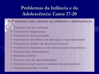 Problemas da Infância e da
Adolescência: Casos 17-20
 