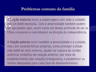 Problemas comuns da família
 