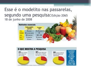 Esse é o modelito nas passarelas,
segundo uma pesquisa:Edição 2065
18 de junho de 2008

 