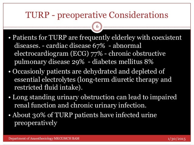 Transurethral Resection Of The Prostate
