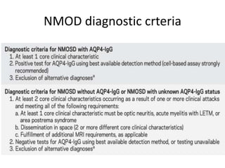 NMOD diagnostic crteria
 