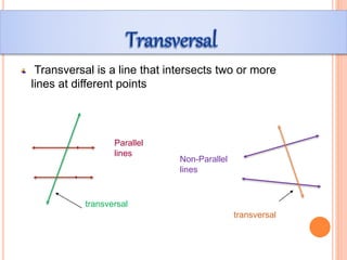 Angles Formed by Parallel Lines Cut by a Transversal | PPTX | Science
