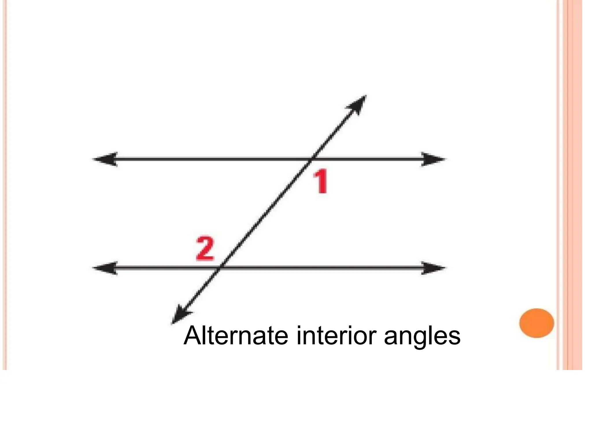 Alternate interior angles
 