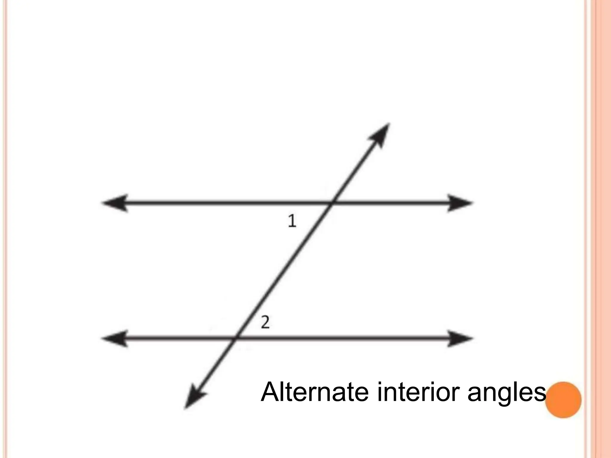 Alternate interior angles
 