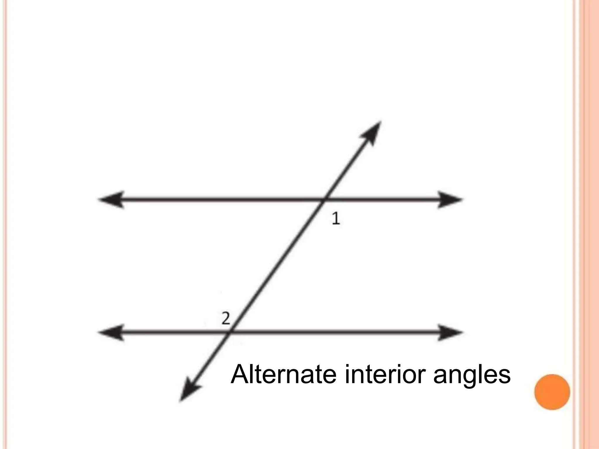 Alternate interior angles
 