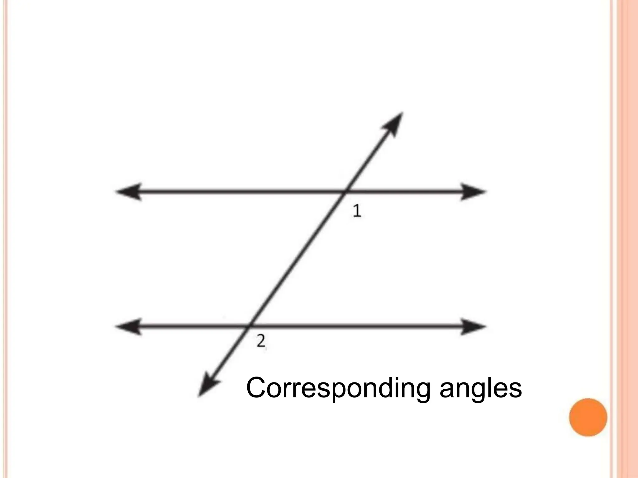 Corresponding angles
 