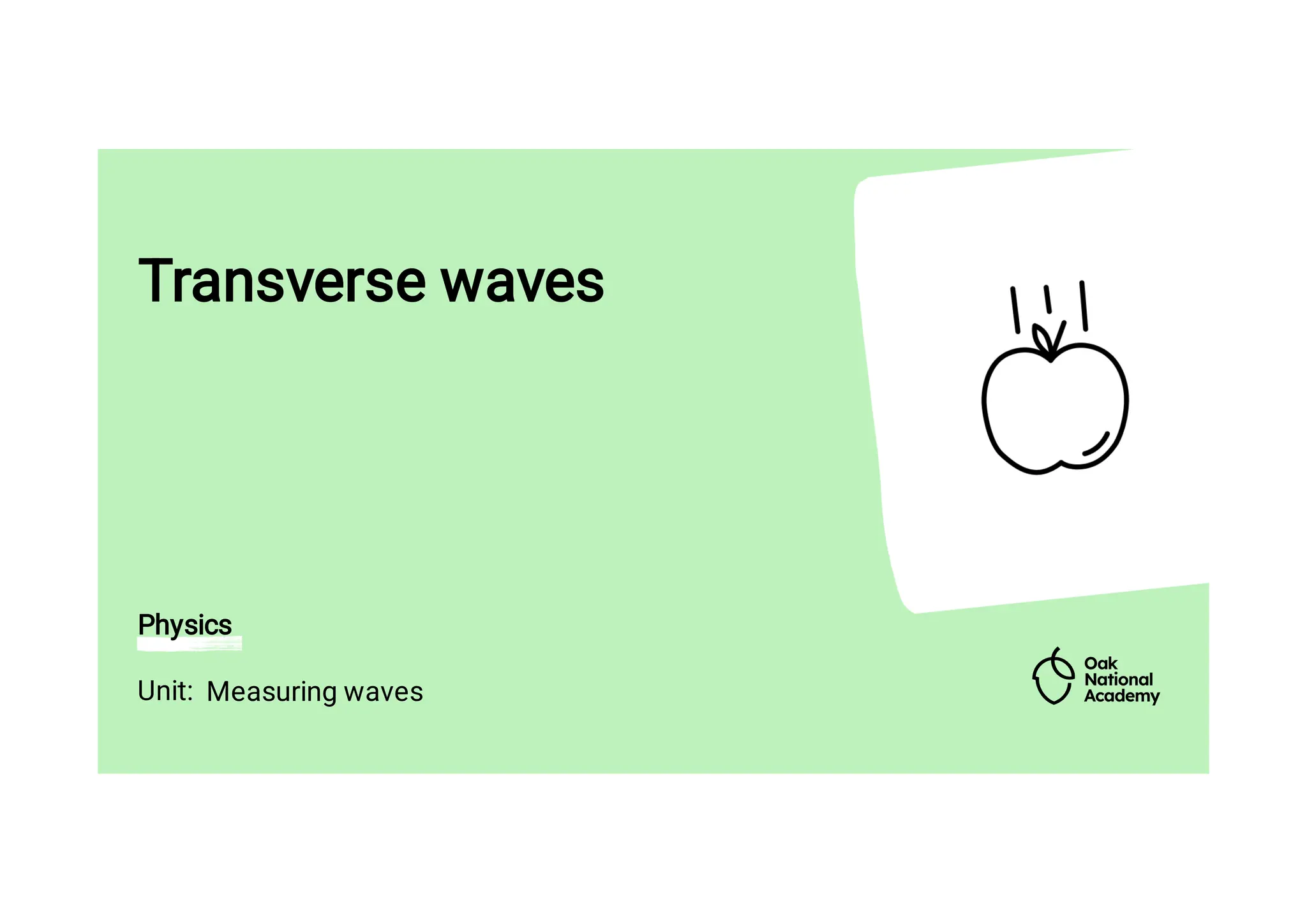 Waves: Transverse Waves In Physics GCSE Ppt | PDF