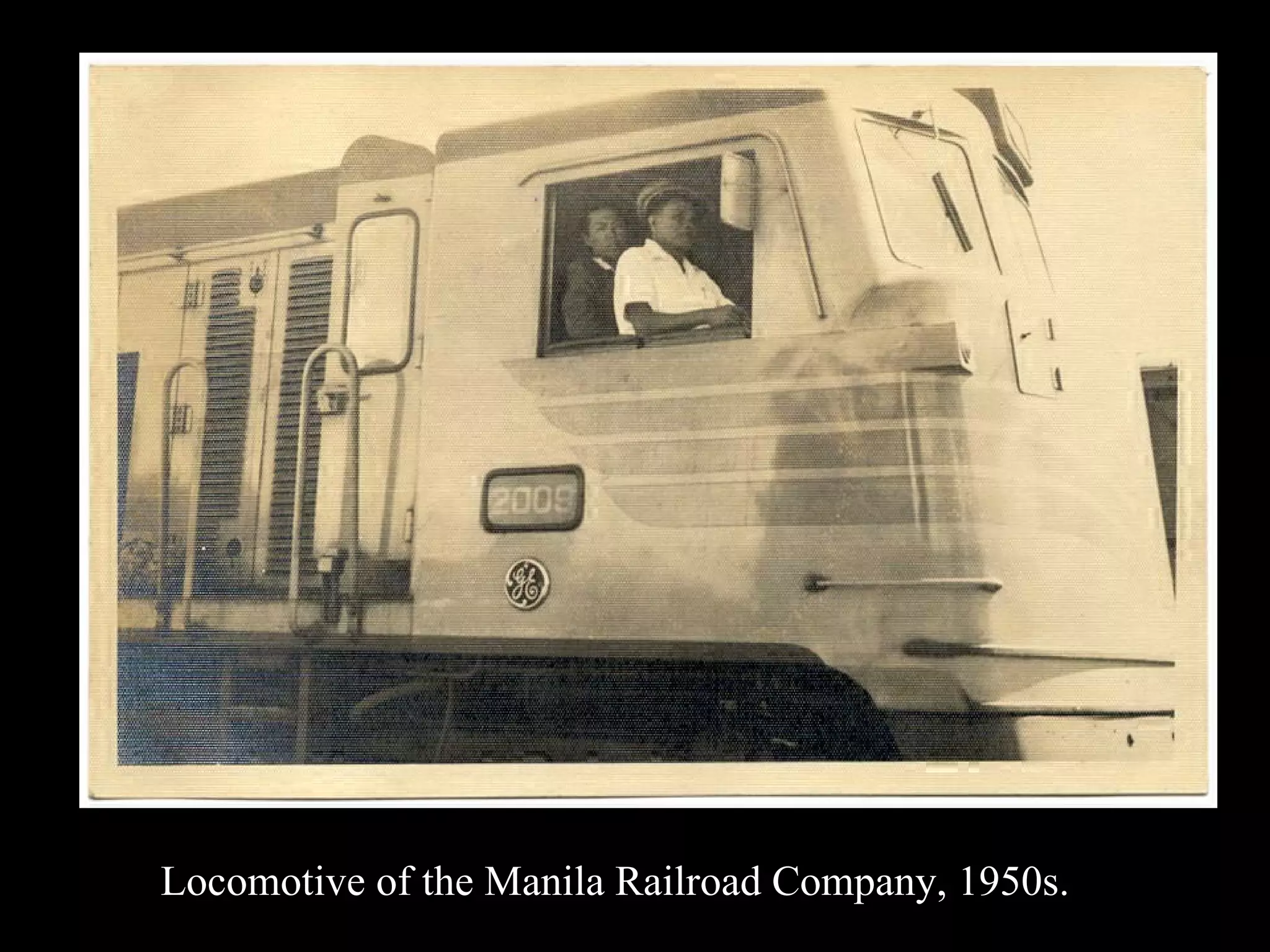 Locomotive of the Manila Railroad Company, 1950s. 