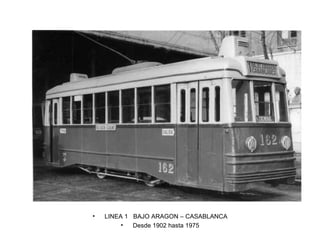 LINEA 1  BAJO ARAGON – CASABLANCA Desde 1902 hasta 1975 