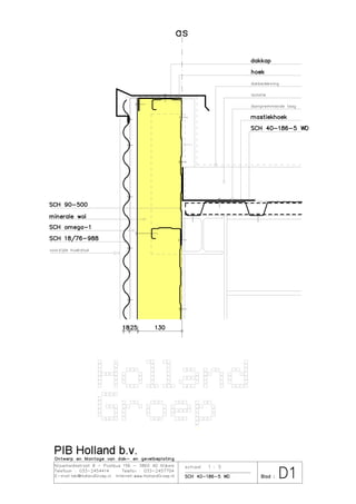 Details SCH 40-186-5 gemonteerd als warmdak