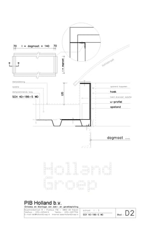 Details SCH 40-186-5 gemonteerd als warmdak
