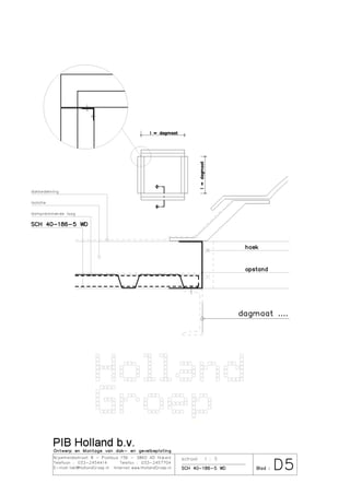 Details SCH 40-186-5 gemonteerd als warmdak