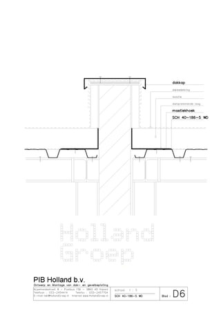 Details SCH 40-186-5 gemonteerd als warmdak