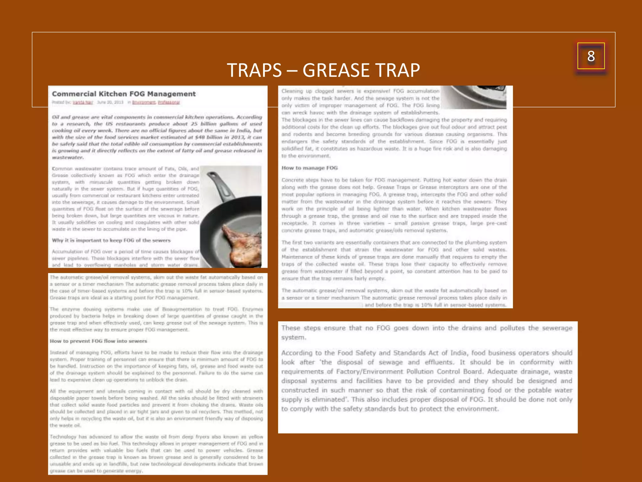 TRAPS – GREASE TRAP
8