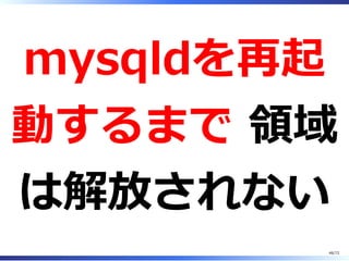 テンポラリーテー
ブル専⽤の
ibtmp1 ファイル
を作成する
46/74
 