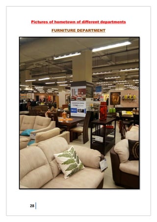 28
Pictures of hometown of different departments
FURNITURE DEPARTMENT
 
