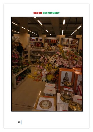 29
DECOR DEPARTMENT
 