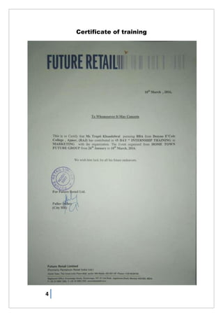 4
Certificate of training
 