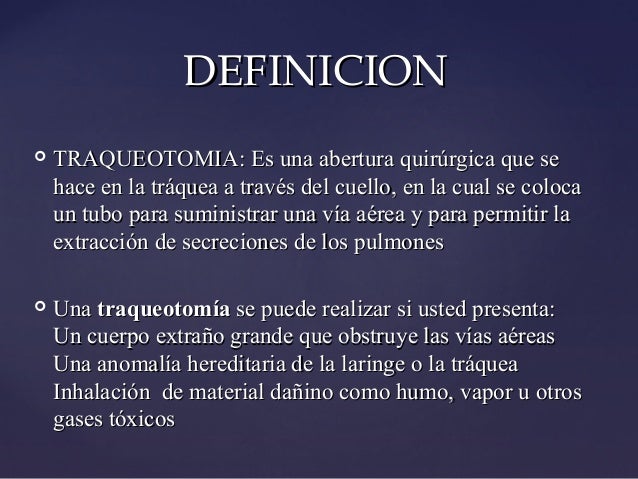 Traqueotomia
