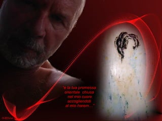 “ e la tua promessa  orientale  chiusa  nel mio cuore accogliendoti  al mio harem…” 