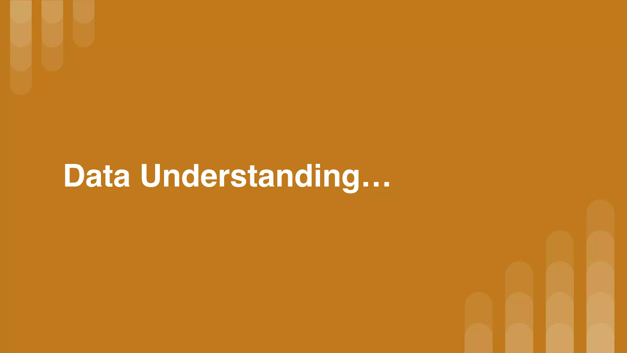 Data Understanding…
 