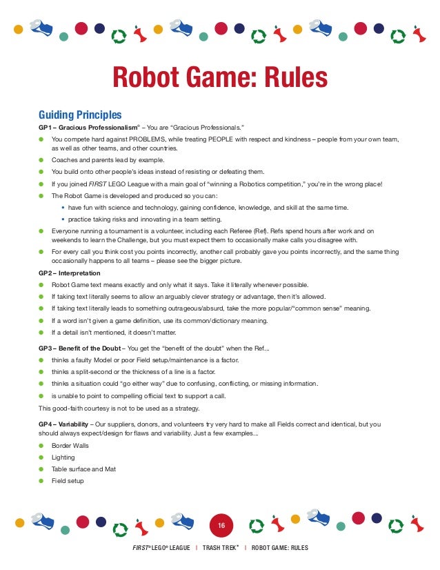 first lego league rules