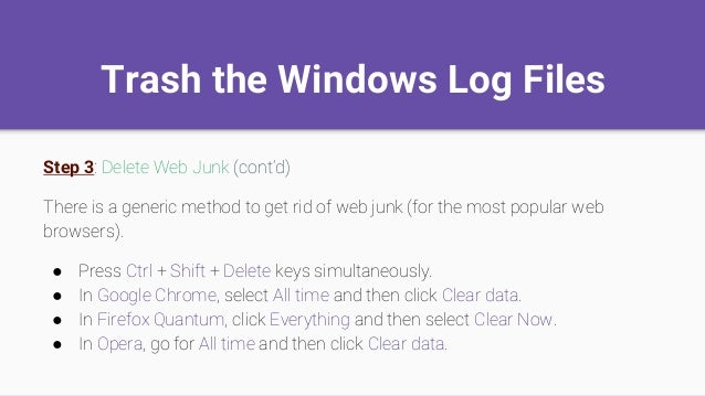 clear windows log files clear windows log files