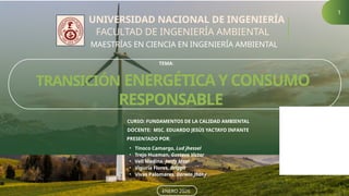 Transición Energética y Consumo Responsable en el Perú: Hacia un Futuro ...